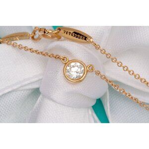 Tiffany & Co. Elsa Peretti “Diamonds By The Yard” Necklace 18k Yellow Gold  0.30